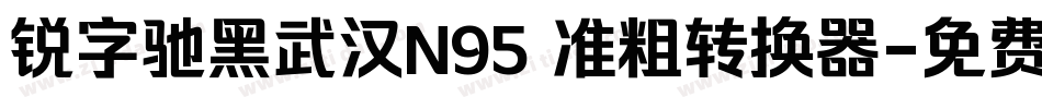 锐字驰黑武汉N95 准粗转换器字体转换